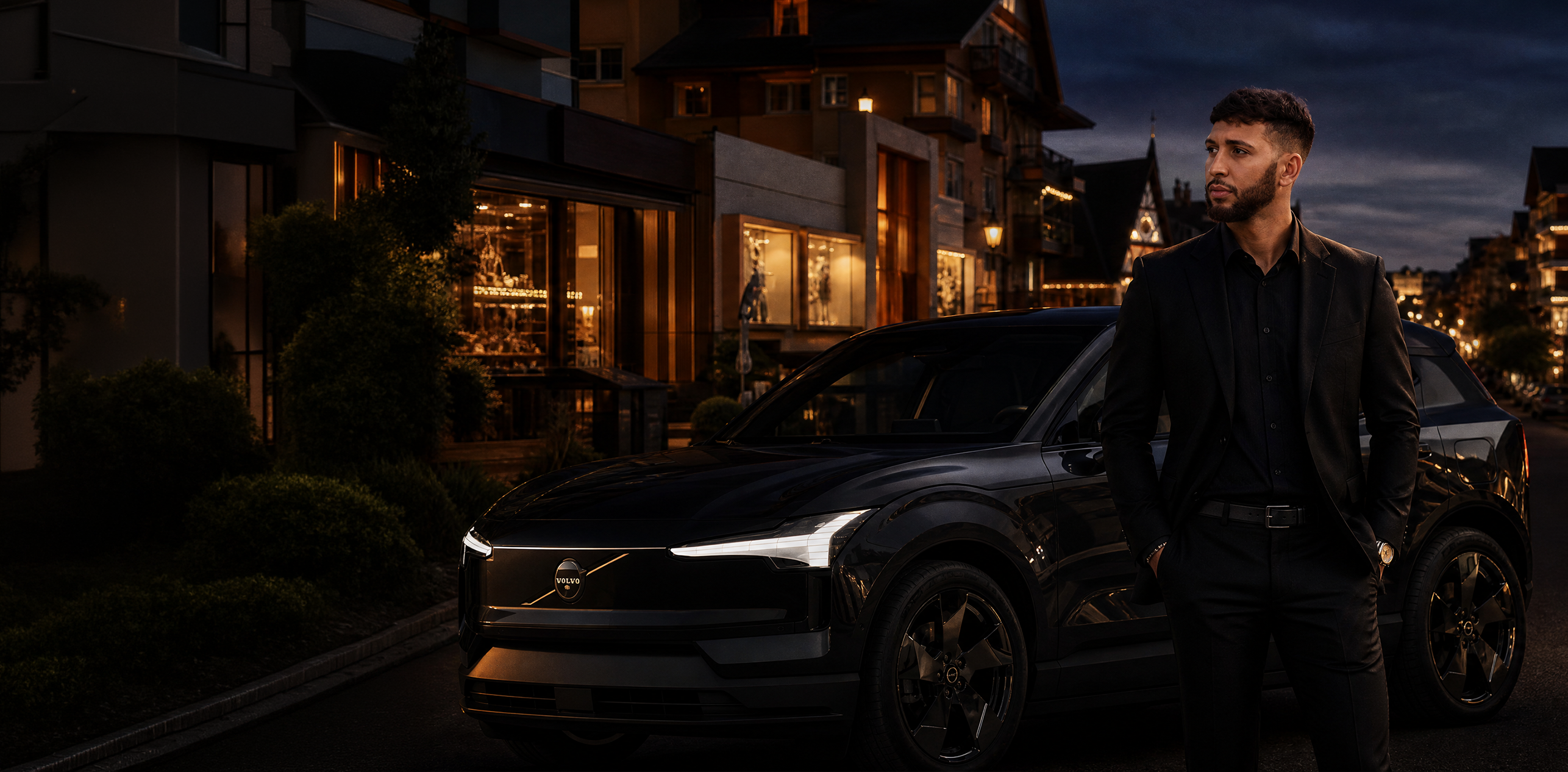 Transfer executivo premium em Gramado à noite